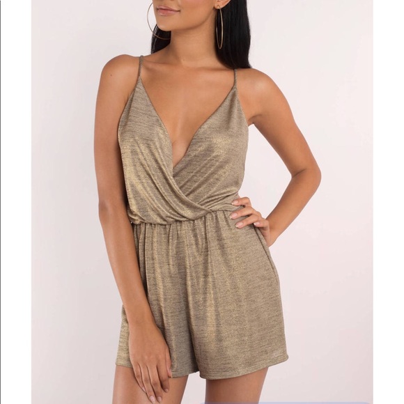 Tobi Pants - 🎉HP 7/8🎉Nwt Tobi gold party romper